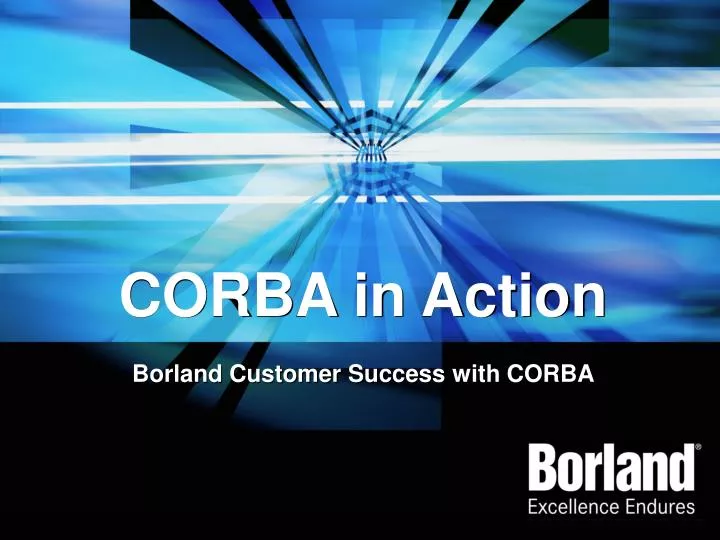 corba in action borland customer success with corba
