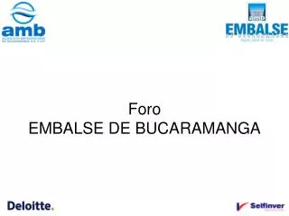 foro embalse de bucaramanga