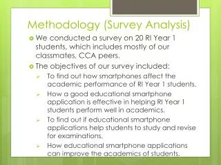 Methodology (Survey Analysis)