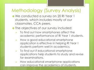 methodology survey analysis