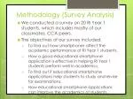 Methodology (Survey Analysis) - slide 1