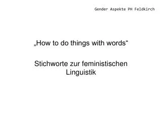 gender aspekte ph feldkirch