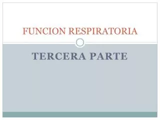 funcion respiratoria