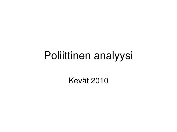 poliittinen analyysi