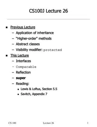 CS100J Lecture 26