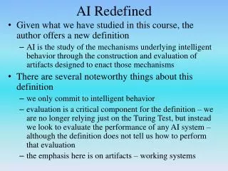 AI Redefined