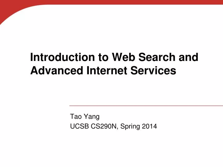 introduction to web search and advanced internet services