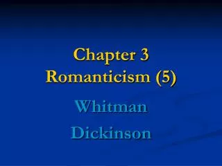 Chapter 3 Romanticism (5)