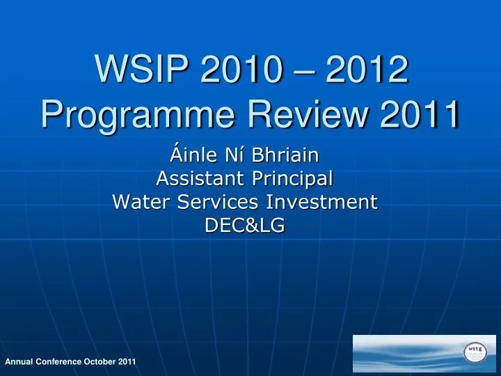 wsip 2010 2012 programme review 2011
