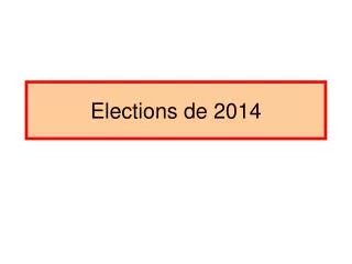 elections de 2014
