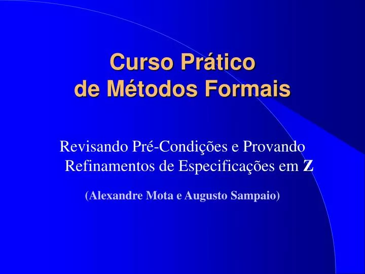 curso pr tico de m todos formais