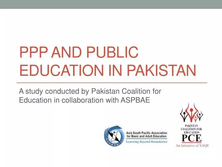 ppp and public education in pakistan