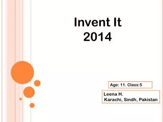 Invent It 2014