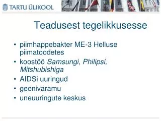 teadusest tegelikkusesse