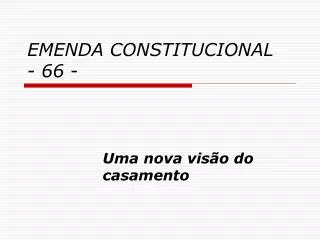 emenda constitucional 66