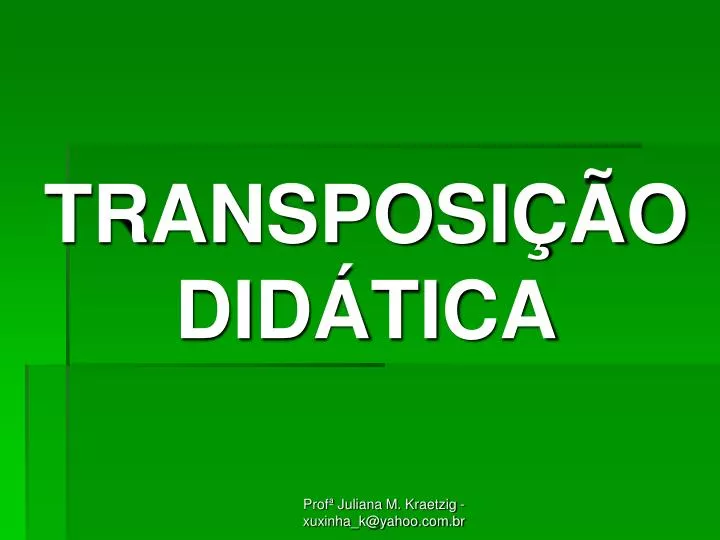 transposi o did tica