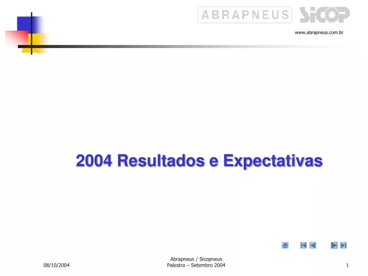 2004 resultados e expectativas