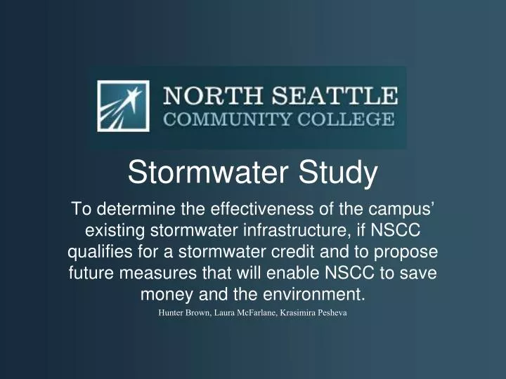 stormwater study
