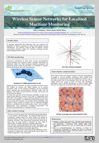 Wireless Sensor Networks for Localised Maritime Monitoring