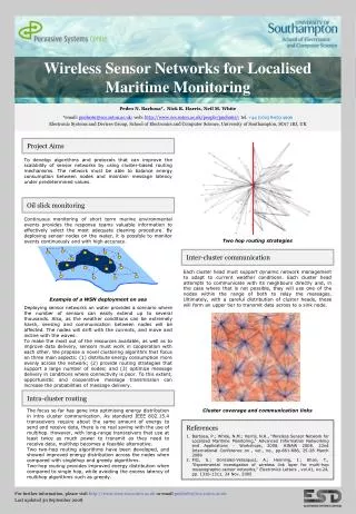 wireless sensor networks for localised maritime monitoring