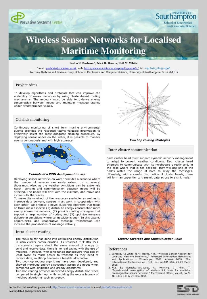 wireless sensor networks for localised maritime monitoring