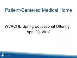 patient centered medical home