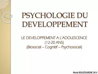 psychologie du developpement