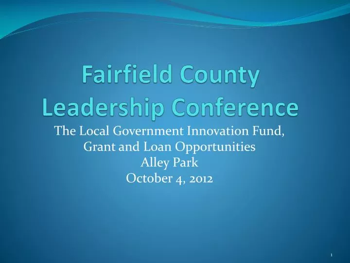 fairfield county leadership conference
