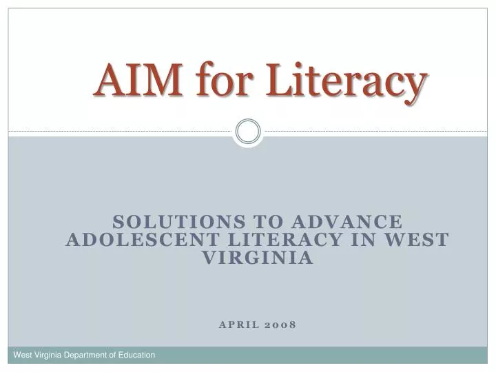 aim for literacy