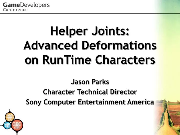 helper joints advanced deformations on runtime characters