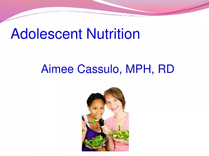 adolescent nutrition