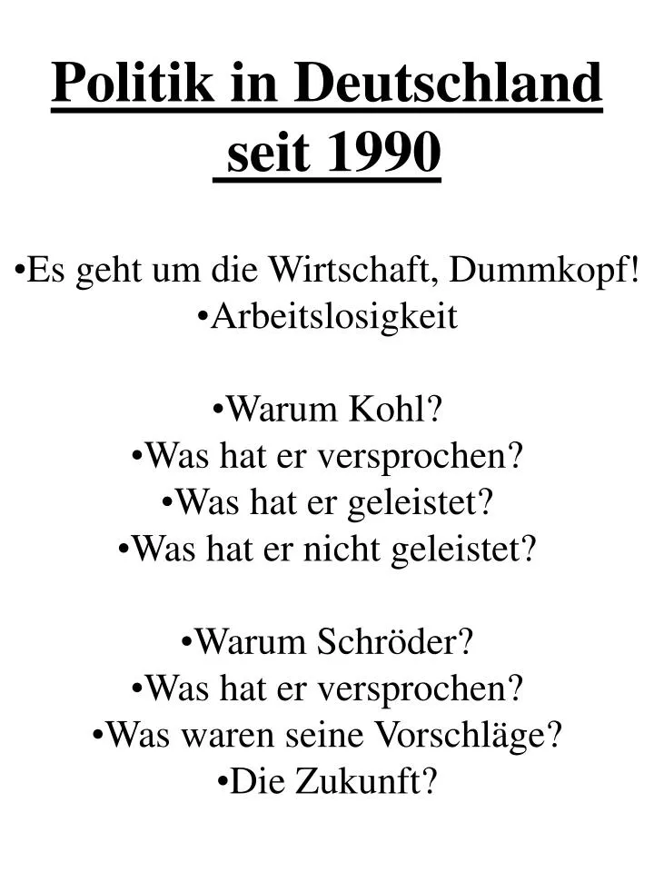 politik in deutschland seit 1990