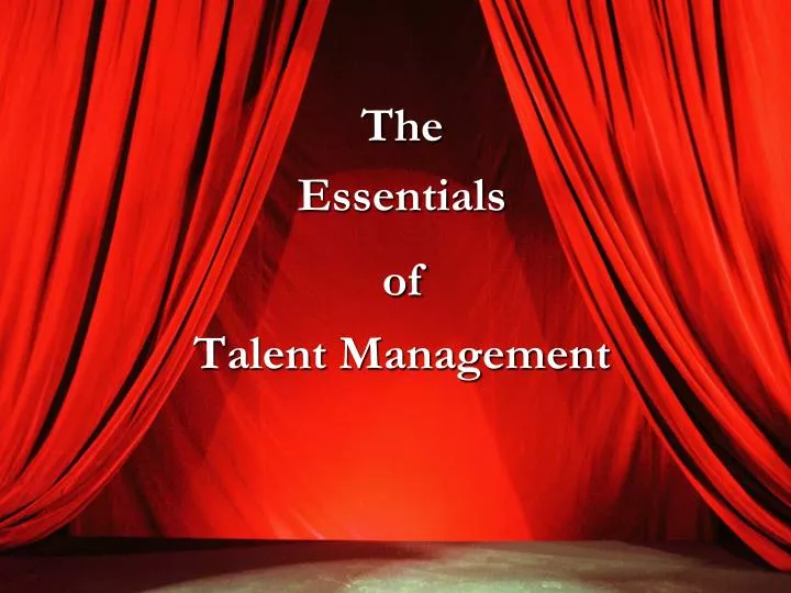the essentials of talent management