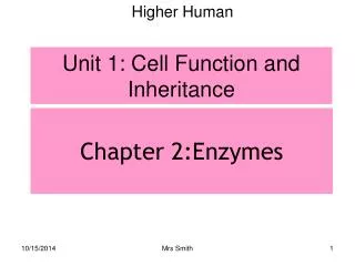 Chapter 2:Enzymes