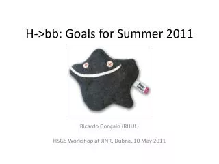 H-&gt; bb: Goals for Summer 2011