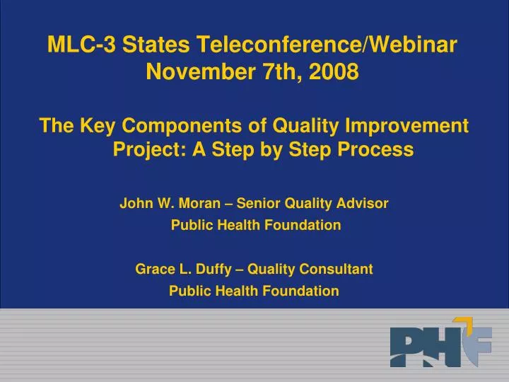 mlc 3 states teleconference webinar november 7th 2008