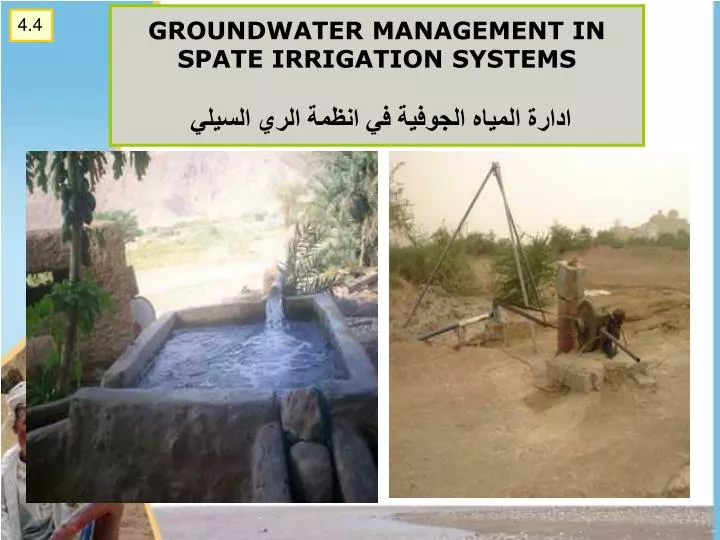 groundwater management in spate irrigation systems