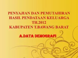 a data demografi