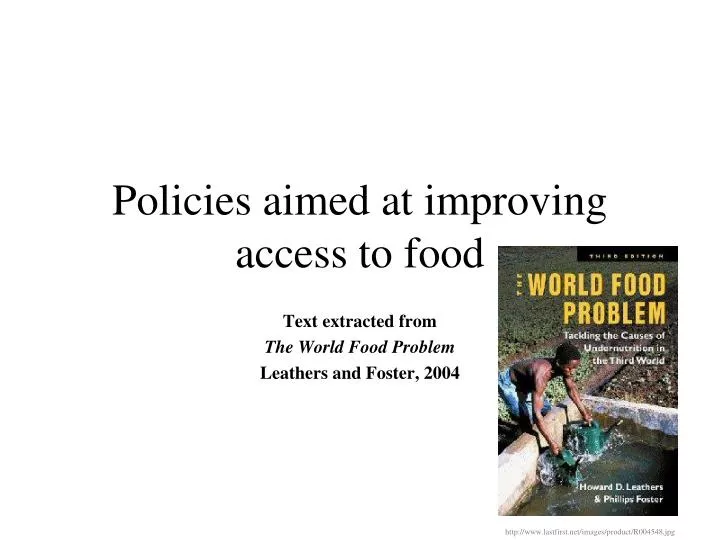 policies aimed at improving access to food