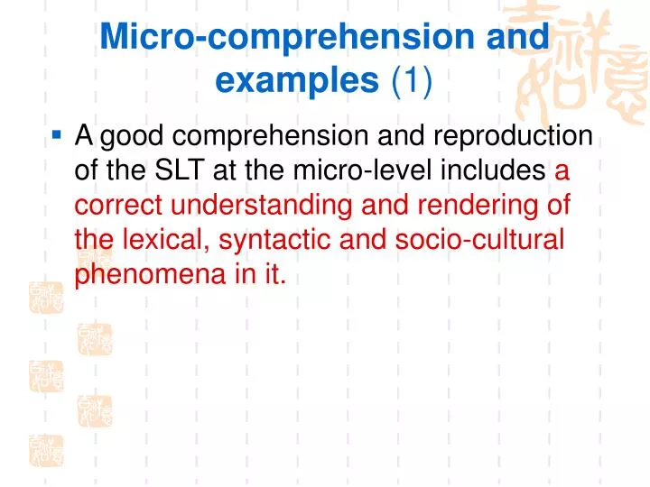 micro comprehension and examples 1