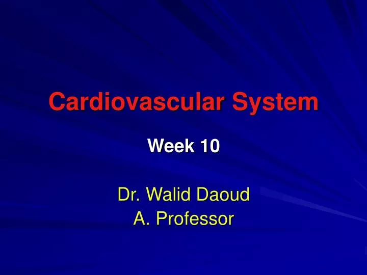 cardiovascular system