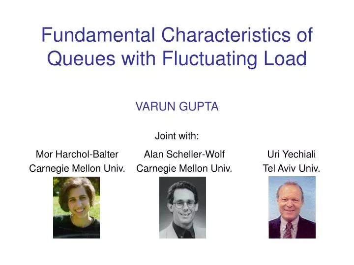 fundamental characteristics of queues with fluctuating load