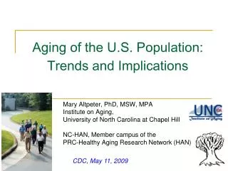 Aging of the U.S. Population: Trends and Implications