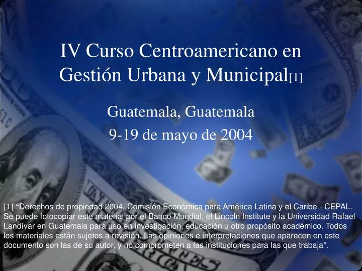 iv curso centroamericano en gesti n urbana y municipal 1