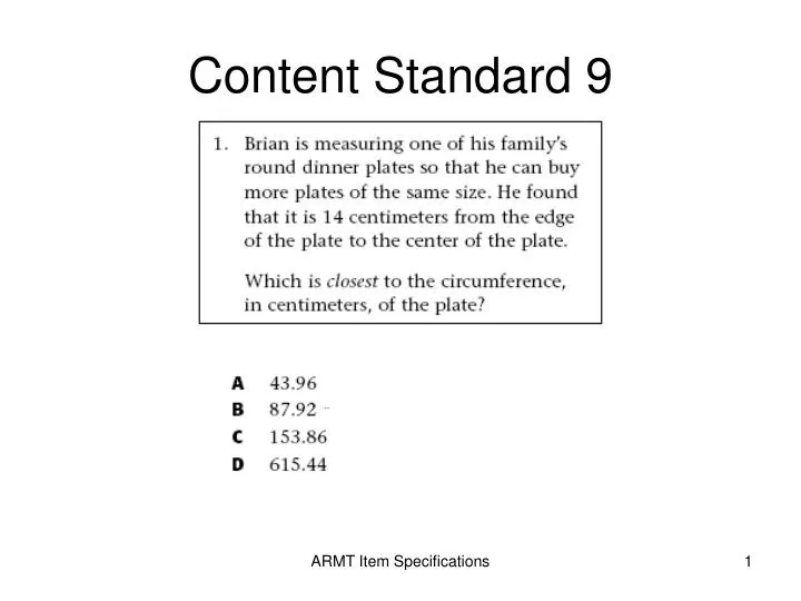 content standard 9