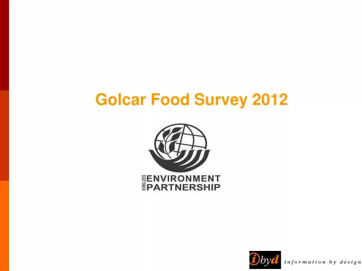 golcar food survey 2012