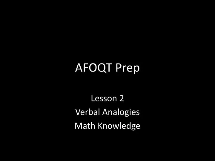 afoqt prep