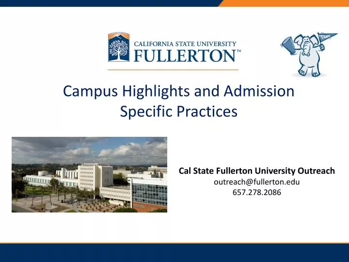 campus highlights and admission specific practices