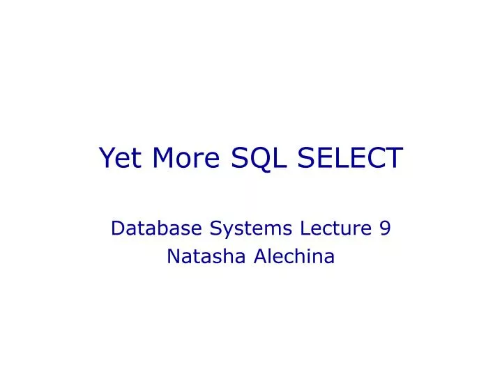 yet more sql select