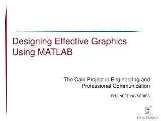 Designing Effective Graphics Using MATLAB